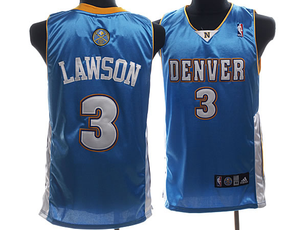 NBA Denver Nuggets 3 Ty Lawson Authentic Light Blue Jersey